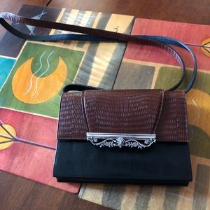 Brighton black/brown leather purse/wallet 8x5 1/2